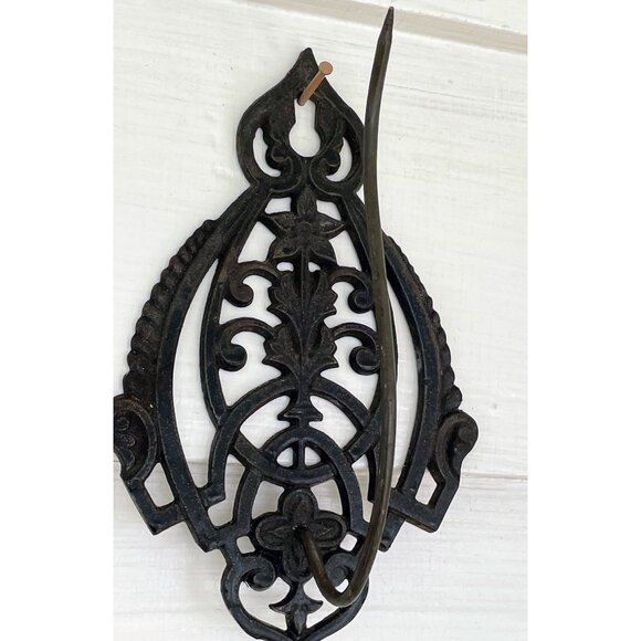 Antique Cast Iron Eastlake Style Bill/Receipt/paper Spike Wall Hanging Floral - Picture 10 of 10